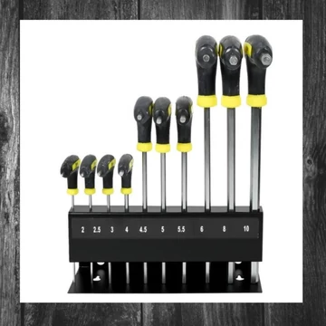 Set de chei imbus cu mâner în T, 10 piese 008047
