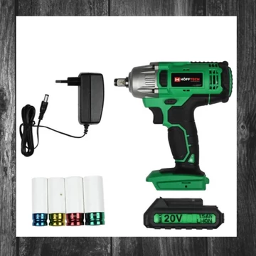 Höfftech Mașină de înșurubat cu impact fără fir 1/2" 20V + 4 tubulare 011868
