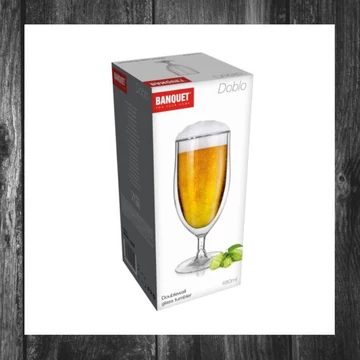 Pahar cu pereți dubli pe picior BANQUET DOBLO 480 ml – 04204951-kk
