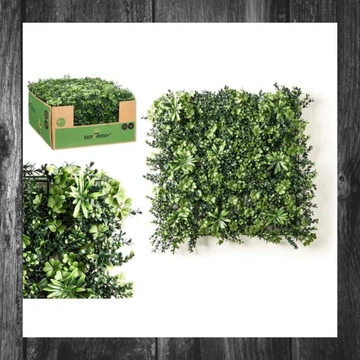 Grădină verticală artificială cu frunze și flori 50x50 cm 11290