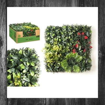 Grădină Verticală Artificială cu Frunze Roșii 50x50 cm 11293