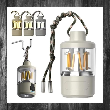 Lumină LED reîncărcabilă pentru camping – lanternă cu funcție de powerbank, cod 12338