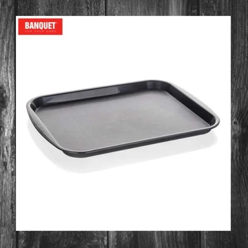 Tavă din plastic BANQUET CULINARIA, 43 x 31 x 2 cm, neagră – 12824021
