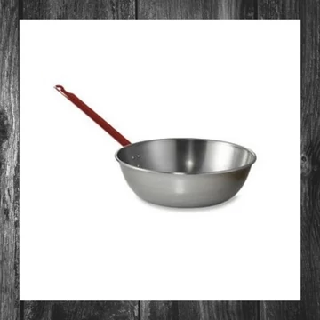 Tigaie pentru paella cu mâner metalic lustruit, 24 cm – 13422