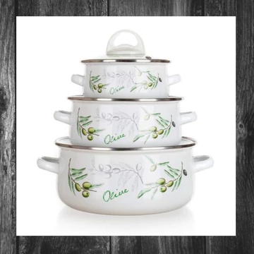 Set de oale emailate Banquet, model măsline, 6 piese – 13700991