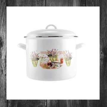 Perfect Home Levendula Oală Emailată cu Capac, 16 cm, cod 14224