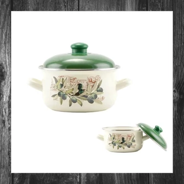 Perfect Home – Oală emailată cu capac Oliva, 18 cm – Model 14827