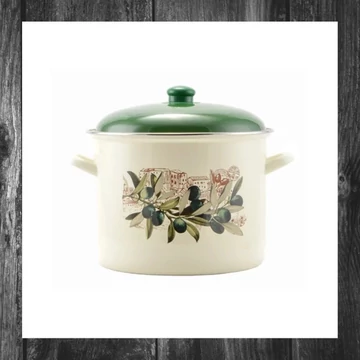Perfect Home – Oală emailată cu capac Oliva, 24 cm – Model 14833