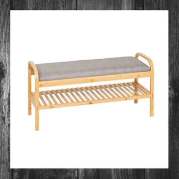 Banc de depozitare pentru pantofi, 4 persoane, culoare bej 209310