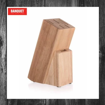 Suport din lemn pentru 5 cuțite BANQUET BRILLANTE, 22 x 17 x 9 cm – 25105081