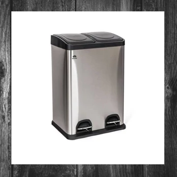 Coș de gunoi din oțel inoxidabil BRILANZ SAVERY, 40L (2 x 20L) – 48860951