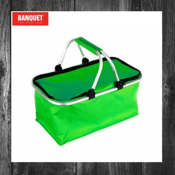 VETRO-PLUS Coș de camping pliabil, culoare verde, cod 5052100G