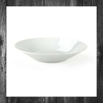 Farfurie adâncă din porțelan 23 cm – Albă, simplă – 60111031-A
