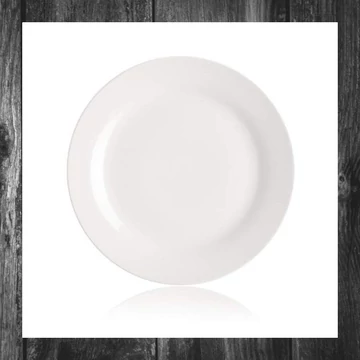Farfurie adâncă din porțelan 26,5 cm – Albă, simplă – 6011105
