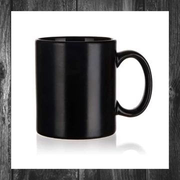 Cană ceramică MAT 350 ml – Neagră – 60210305
