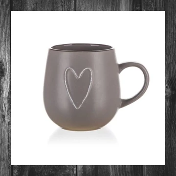 Cană din ceramică HEART 500 ml – Maro – 60221524B
