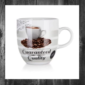 CAFE Cană din ceramică, 280 ml, albă, cod 60223124