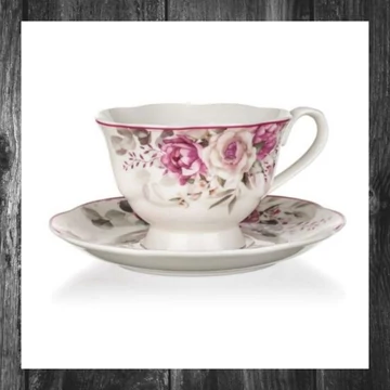 BANQUET Căniță din Ceramică cu Farfurioară Rose 220 ml 60322081