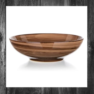 Farfurie adâncă BANQUET PALAS, 18 cm, maro 60322815 

