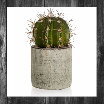 HOME DECOR Cactus artificial, verde, 9,5 × 16 cm 63935006
