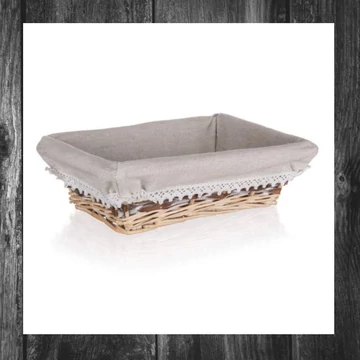 HOME DECOR Coș împletit DUO, dreptunghiular, maro-alb, 26 × 18 × 7,5 cm 63940542
