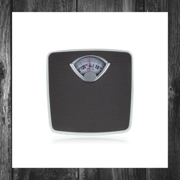 PRETTY UP Cântar mecanic pentru persoane, 130 kg, negru 66132016
