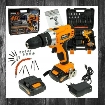 BLACK Bormașină cu acumulator și accesorii 20V - 12065