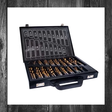 Set de burghie pentru metal BLACK, 170 piese - 33300
