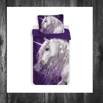 Lenjerie de pat pentru copii Unicorn Purple 100×135 cm, 40×60 cm BRM018174