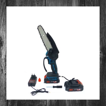 Clover City – Mini ferăstrău cu lanț, 36V, cu 2 baterii – Model CH23-48