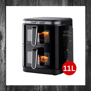 Comfy Nest CN-06184 – Airfryer cu două coșuri, 2800W
