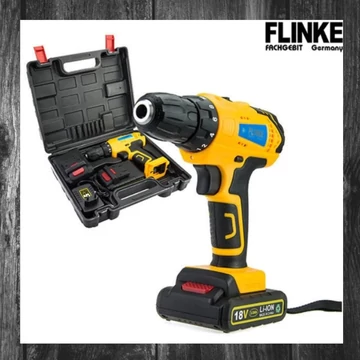 Mașină de găurit cu acumulator Flinke FK-8001, 18V, 2 baterii