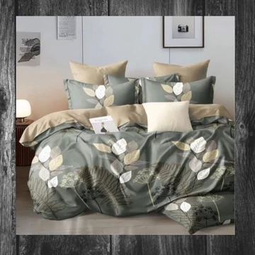 7 piese cuvertură de pat din flanel – frunze FLA-704