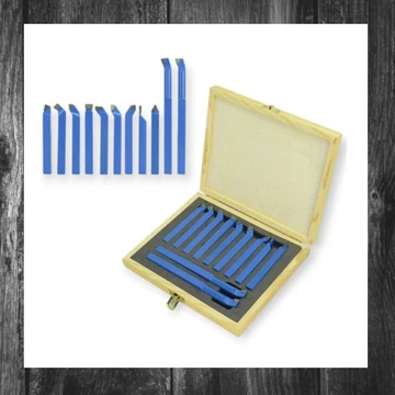 Set de scule de strung Hitman HA-0026, 11 piese, dimensiune 10x10 mm