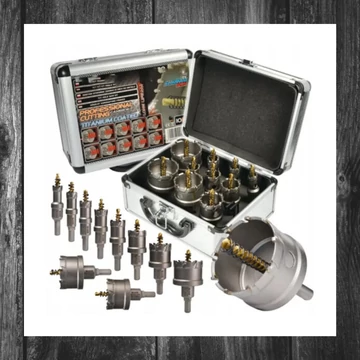 Set de coroane de găurit cu strat de titan – 10 piese | HA-0061