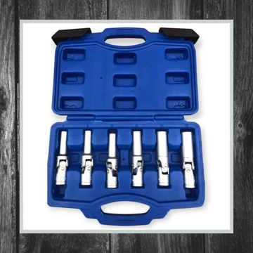 Haina HA-2673 – Set de chei tubulare articulate pentru bujii incandescente, 6 piese, 3/8"