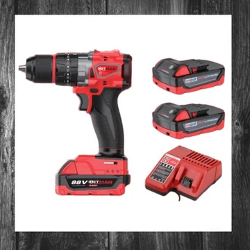Bormașină cu percuție cu acumulator HITMAN HT-M18-6813XC, 88V, mandrină metalică de 10 mm, 78 Nm