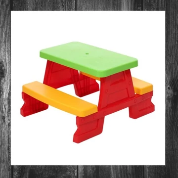 Masă de picnic veselă pentru copii, roșie – K01471

