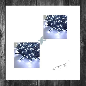 Ghirlandă luminoasă 180 LED alb rece 8m KE21-1030 1+1