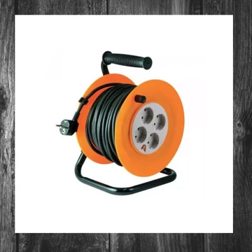 Tambur pentru cablu Worthair KE24-334 – 25 m, 4 prize, IP20
