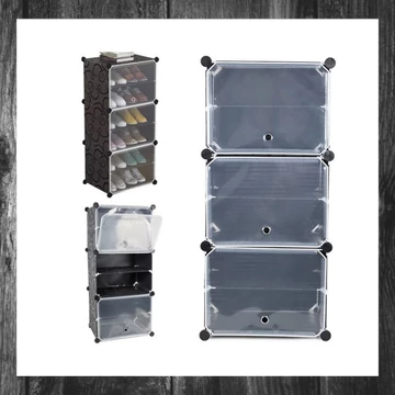 Raft Modular din Plastic pentru Depozitarea Pantofilor – Model M01507
