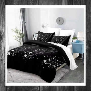 Set de lenjerie de pat Moon 7 piese, negru MOON3