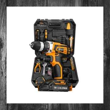 Set de burghiu și șurubelniță cu acumulator 18V Lithium 46 piese NXCD1846