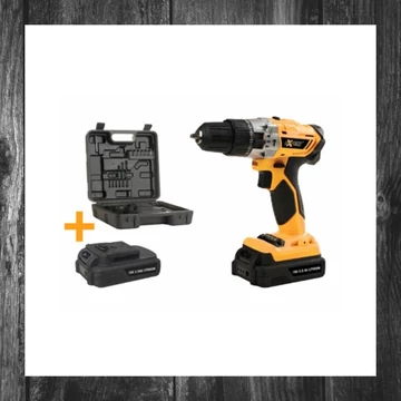 Set de burghiu și șurubelniță cu percuție, 18V Lithium, 2 acumulatori NXCD18X2