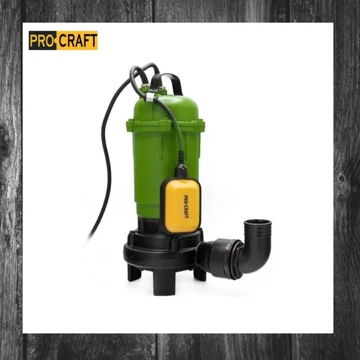 Pompă submersibilă pentru apă murdară cu tocător PROCRAFT PN23 – 750W, 10.000 l/h, flotor automat