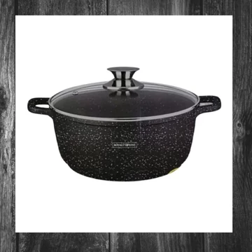 Oală Royalty Line cu capac, strat de marmură, 44 cm, 24L RL-BS44MG