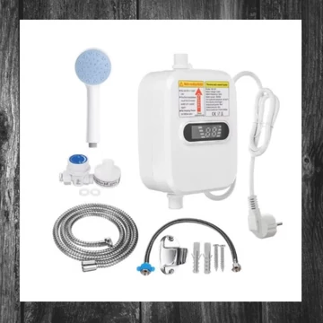 Mini boiler electric cu duș, ecran LCD, 3500W – model RX-021