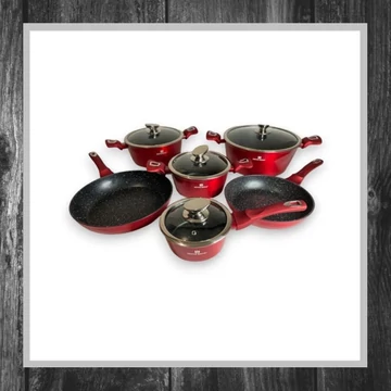 Set de veselă acoperit cu marmură din 10 piese Silver Royal Metallic Line SR-2020