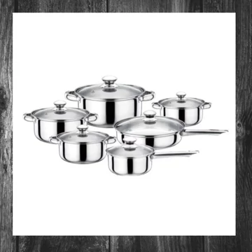 Set de vase din inox Stahlman, 12 piese ST-401

