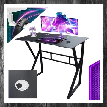 Birou de gaming negru – STL20CZ